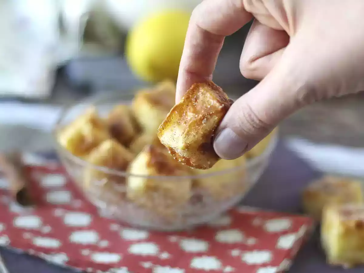 Lapte prăjit în aer într-o friteuză cu aer. Desertul tradițional spaniol cu mai puțin ulei - poza 4