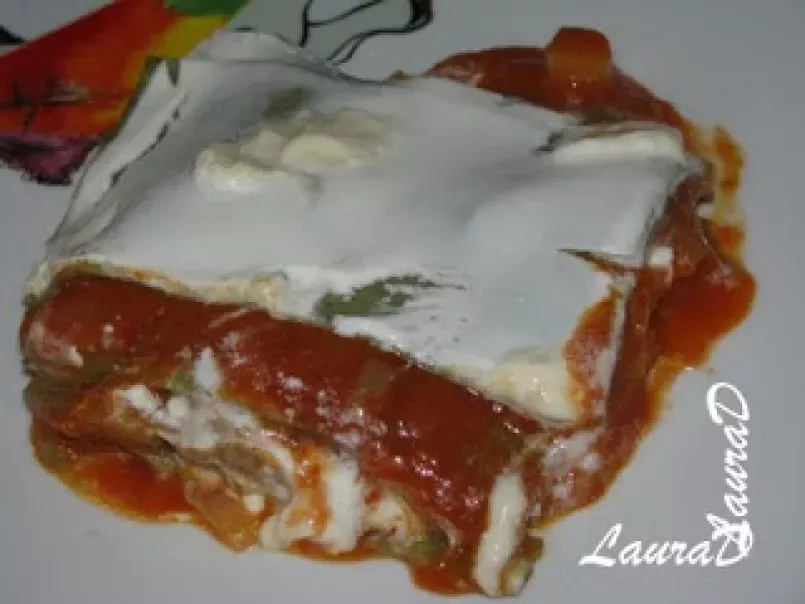 Lasagna cu legume, pasta de rosii si zacusca cu vinete, poza 1