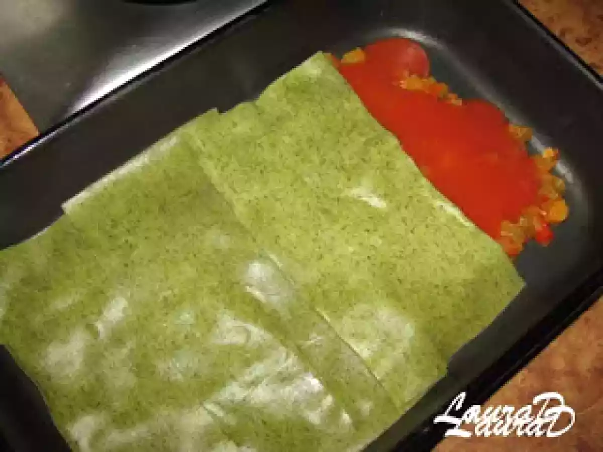 Lasagna cu legume, pasta de rosii si zacusca cu vinete - poza 4