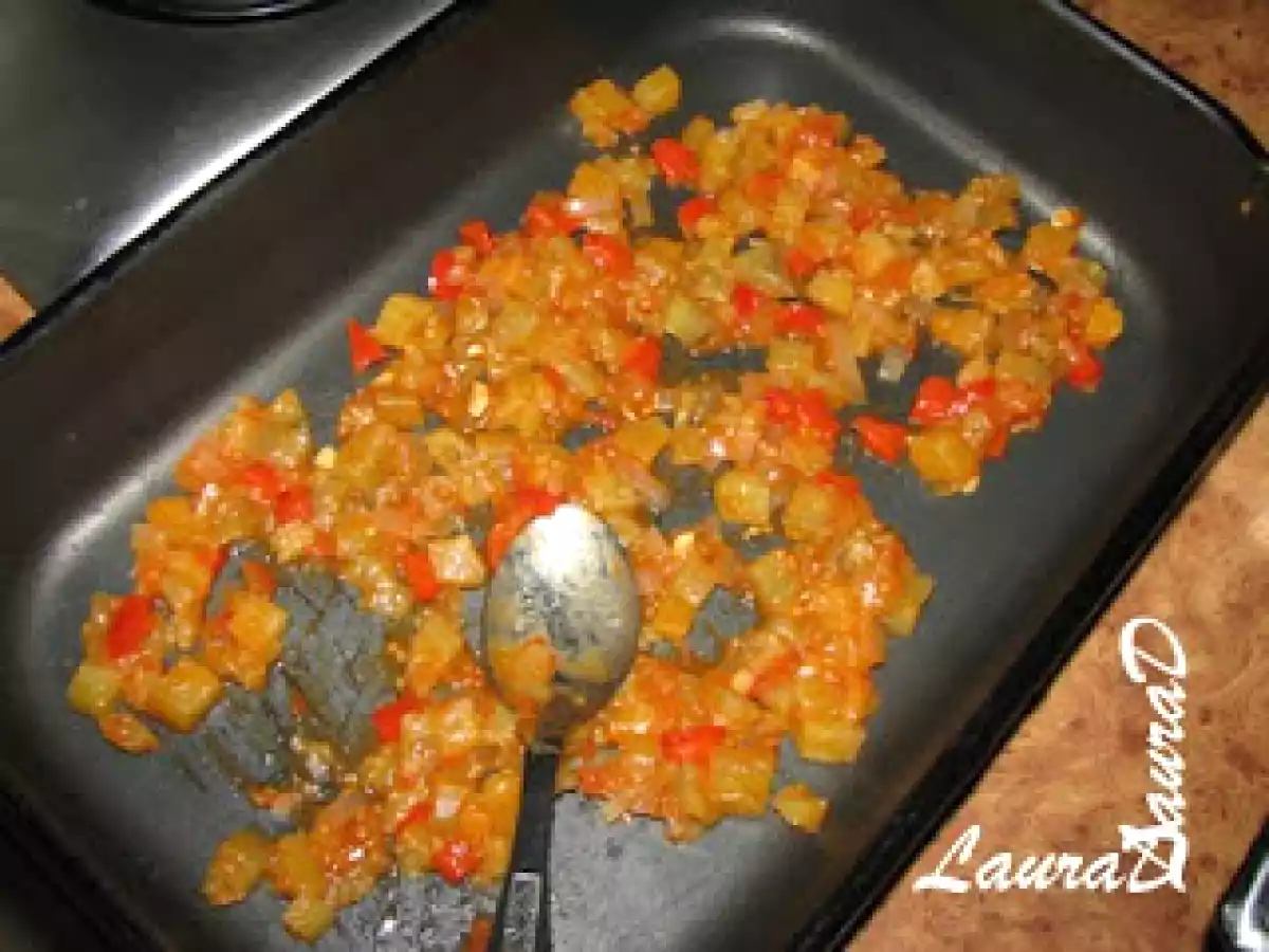 Lasagna cu legume, pasta de rosii si zacusca cu vinete - poza 5