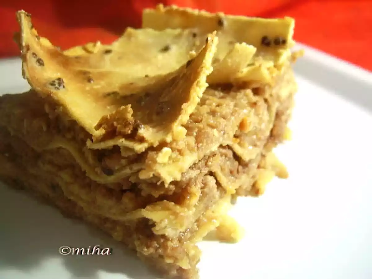 Lasagna cu mere si nuci