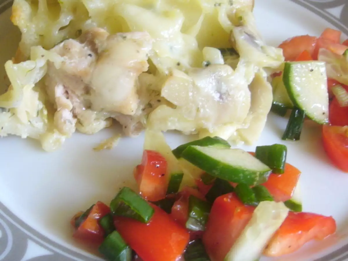 Lasagna cu piept de pui și ciuperci gratinat - poza 3