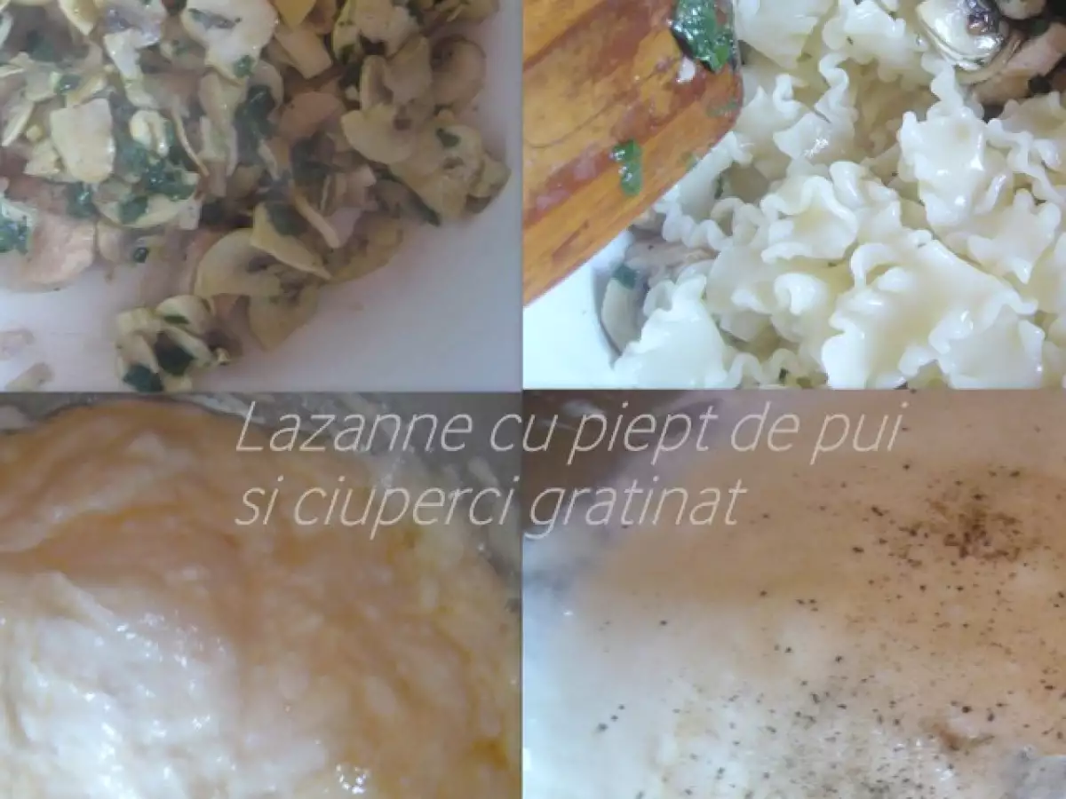 Lasagna cu piept de pui și ciuperci gratinat - poza 5