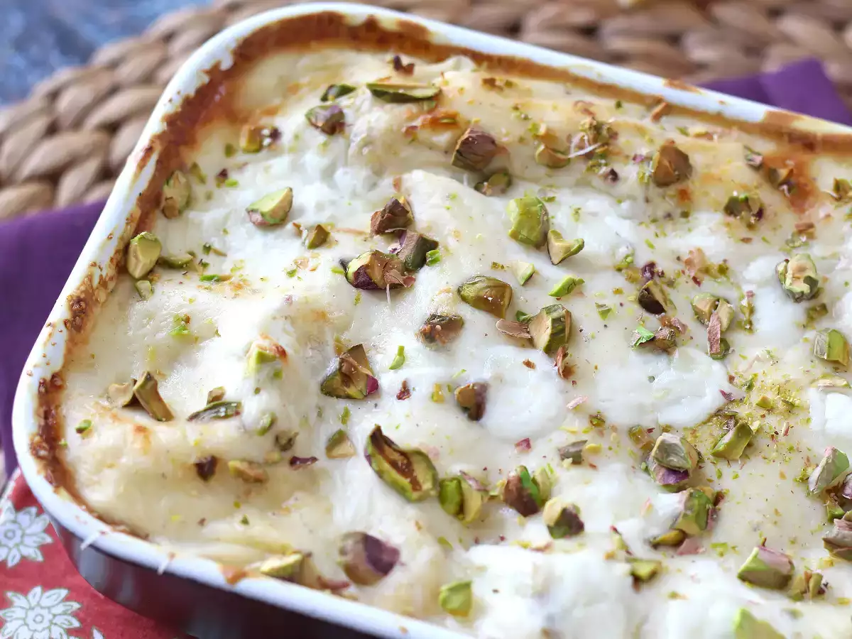 Lasagna de somon cu burrata și fistic cremos și crocant - poza 2