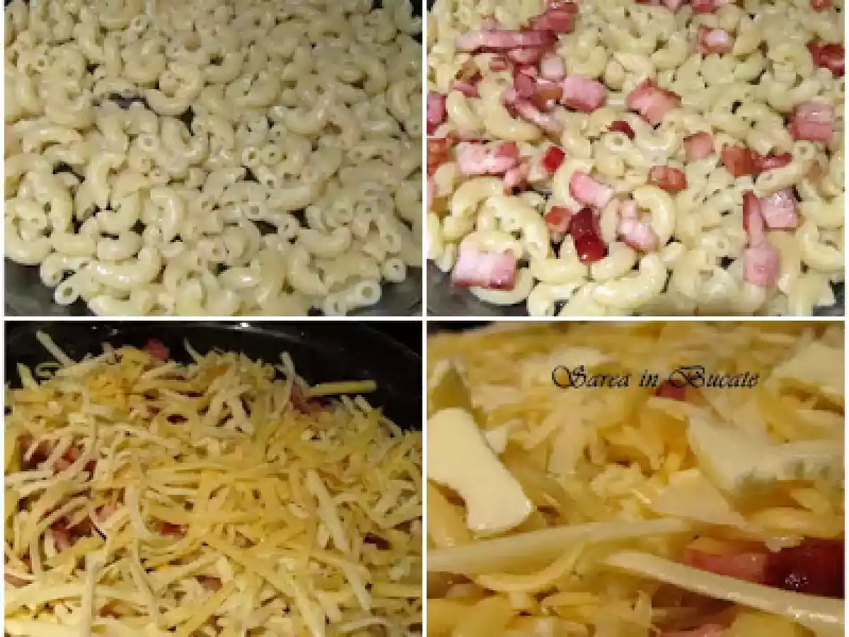 MACAROANE CU BRANZA SI SUNCULITA/ MAC CHEESE AND HAM