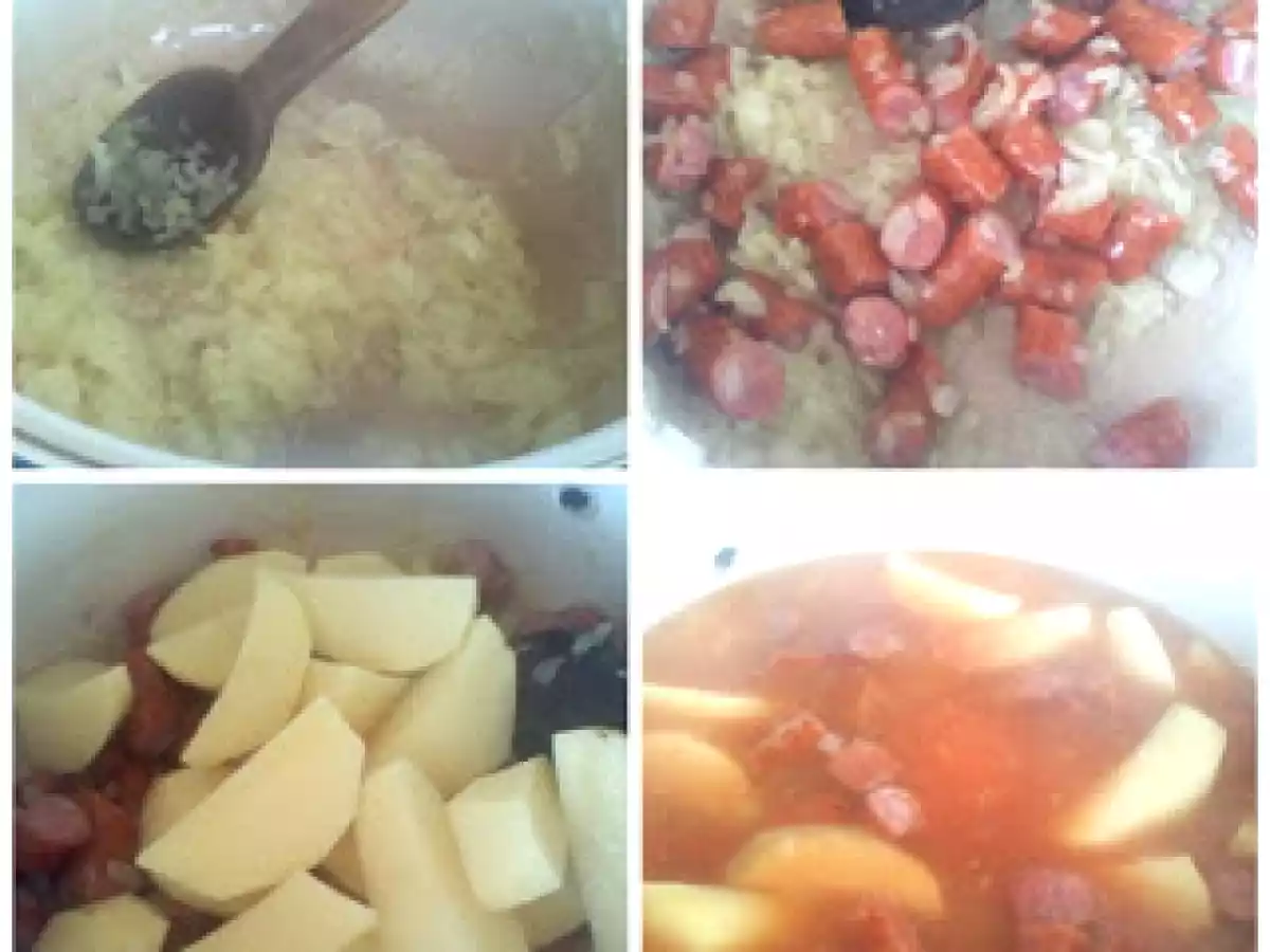 Mancare de cartofi cu carnati - poza 3