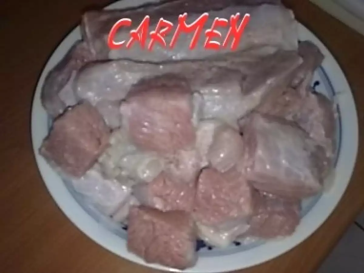 Mancare de cartofi, cu rasol alb de porc - poza 4