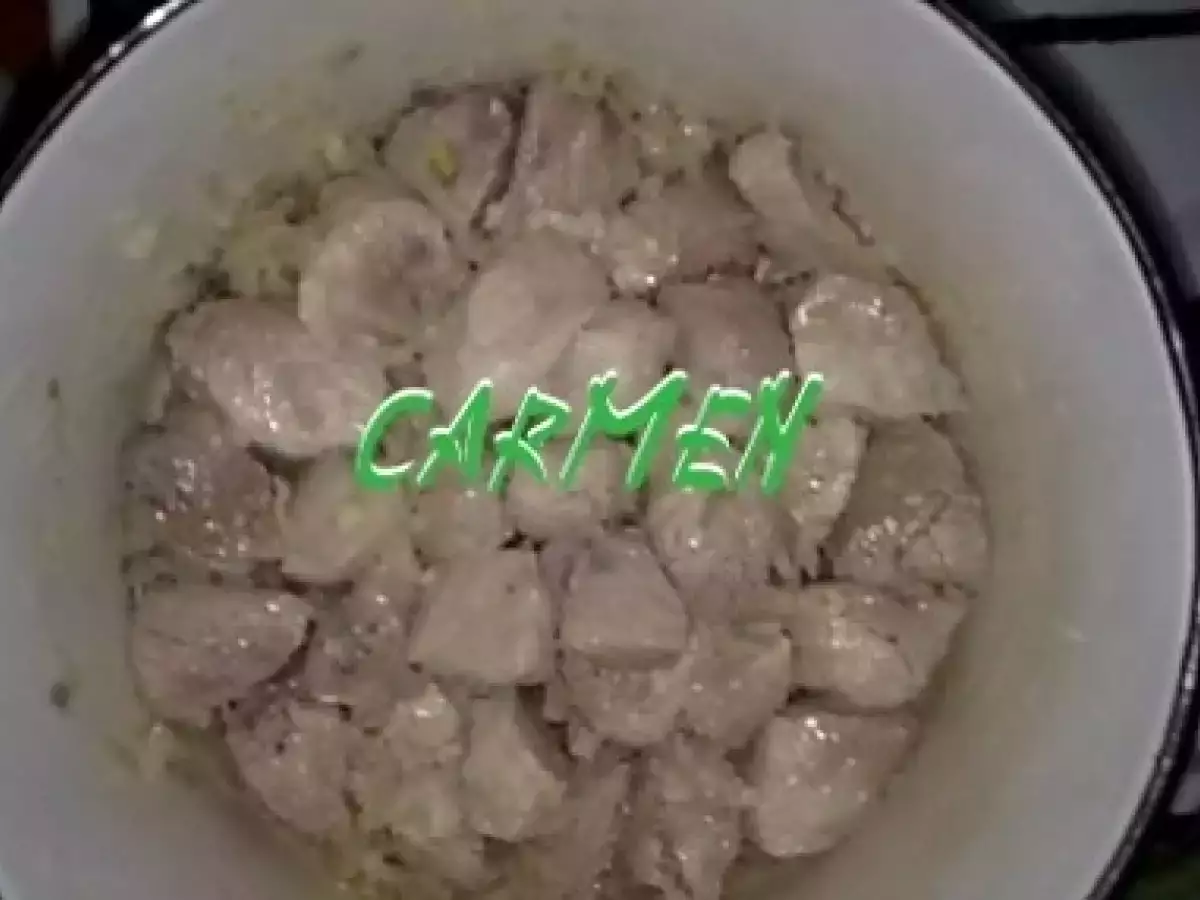 Mancare de cartofi, cu rasol alb de porc - poza 7