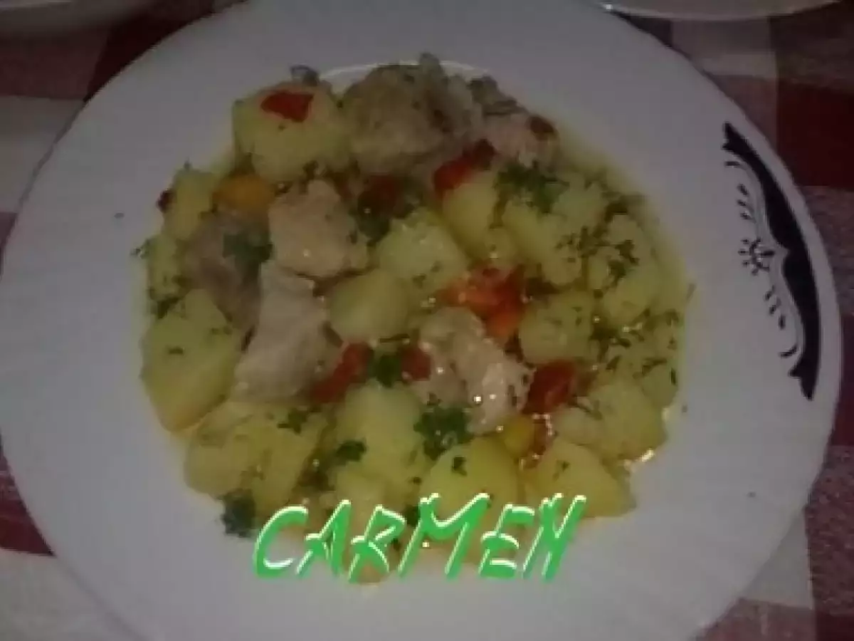 Mancare de cartofi, cu rasol alb de porc - poza 10