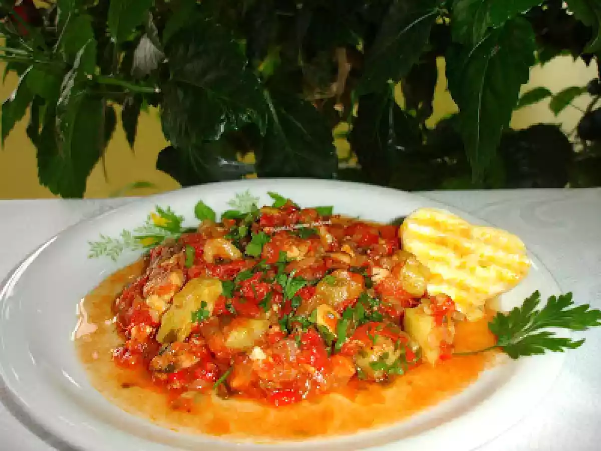 Mancare de dovlecei cu piept de pui si rosii - poza 6