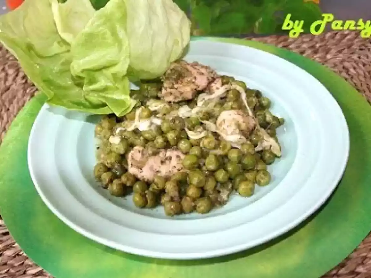 Mancare de mazare, mozzarella si pui - poza 5