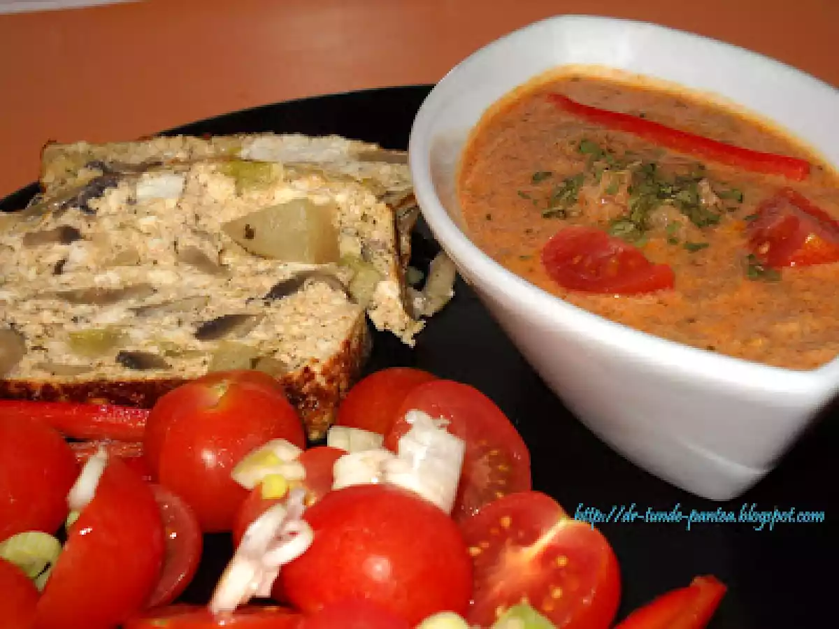 Mancare de vinete cu chec din legume si urda (Montignac)