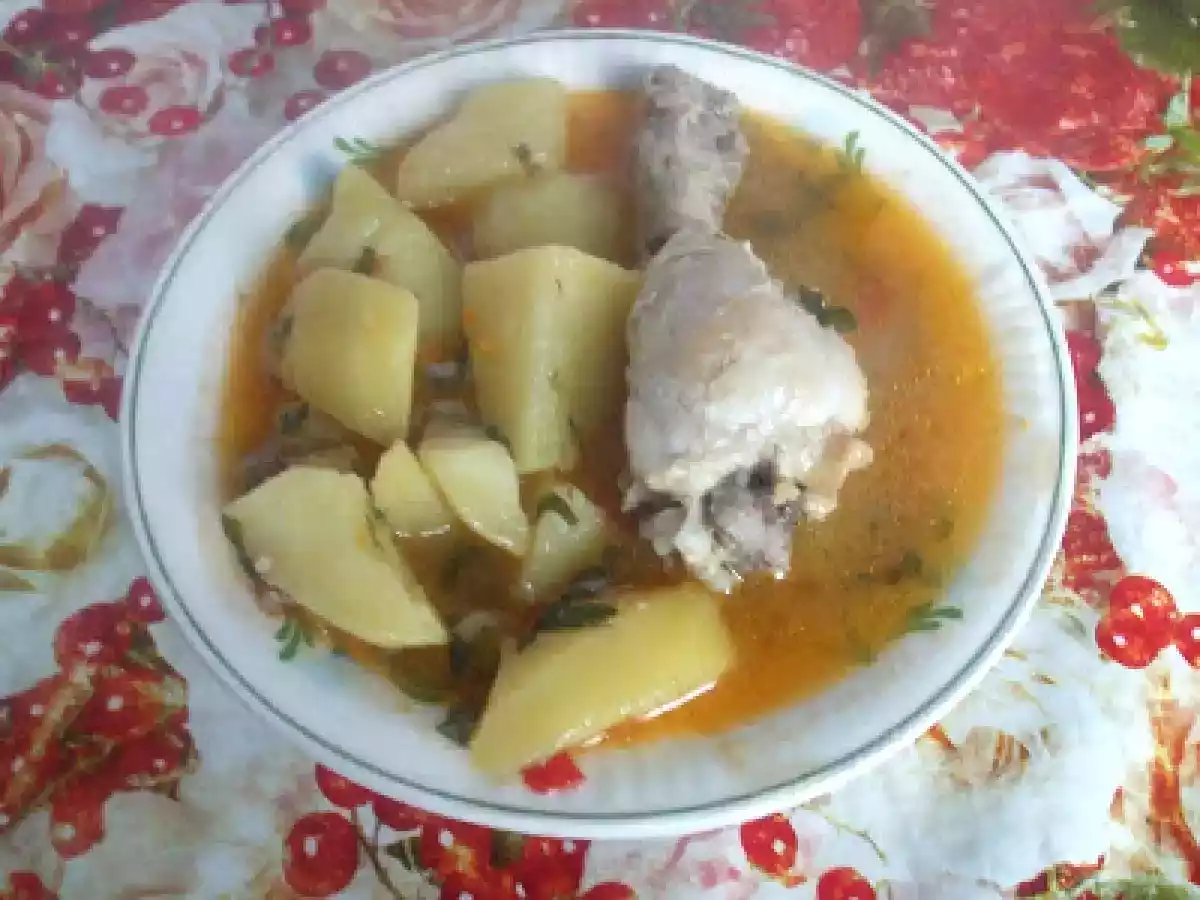 Mancarica de cartofi cu pulpe de pui