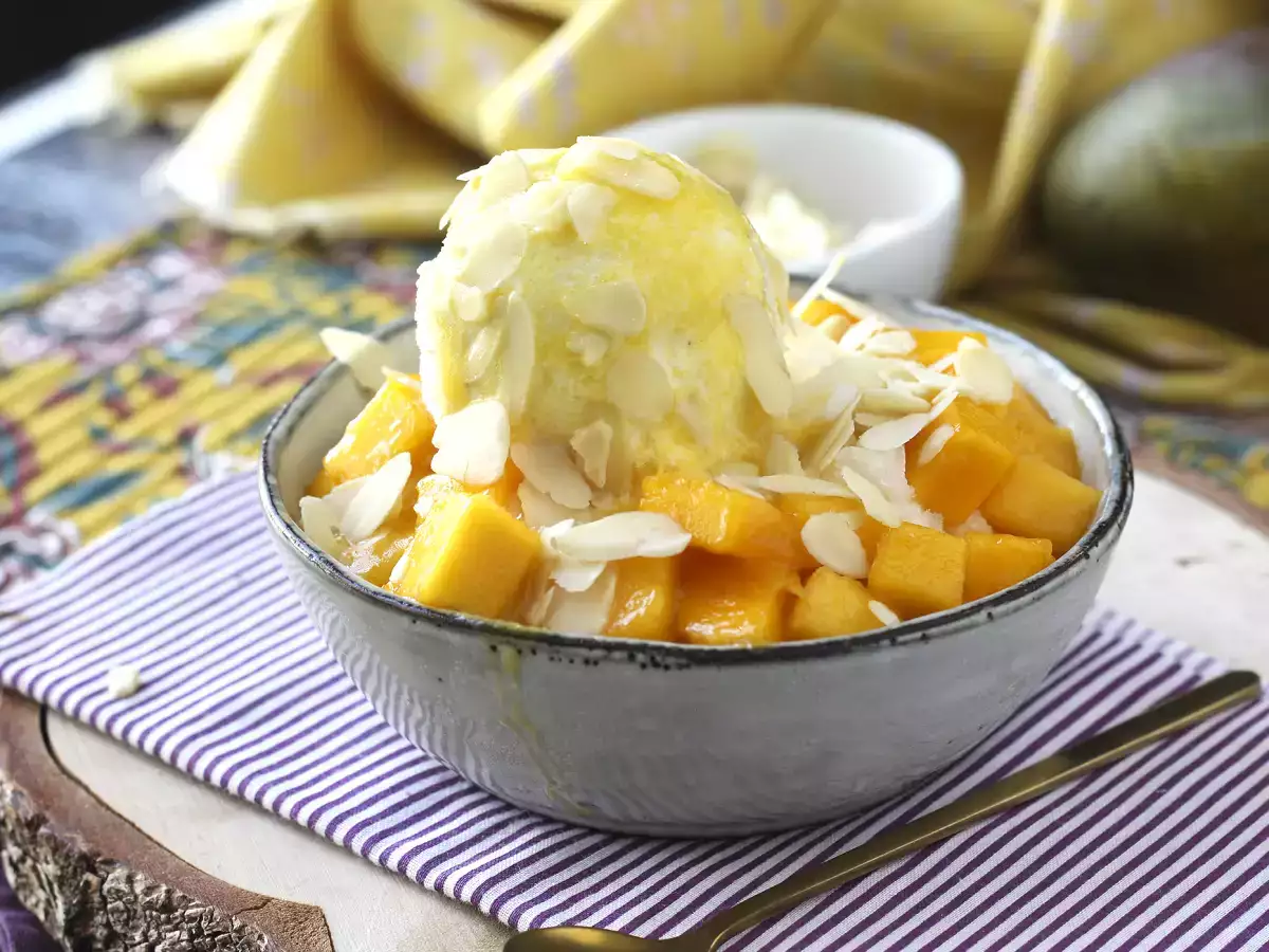 Mango bingsu- desertul coreean delicios cu mango