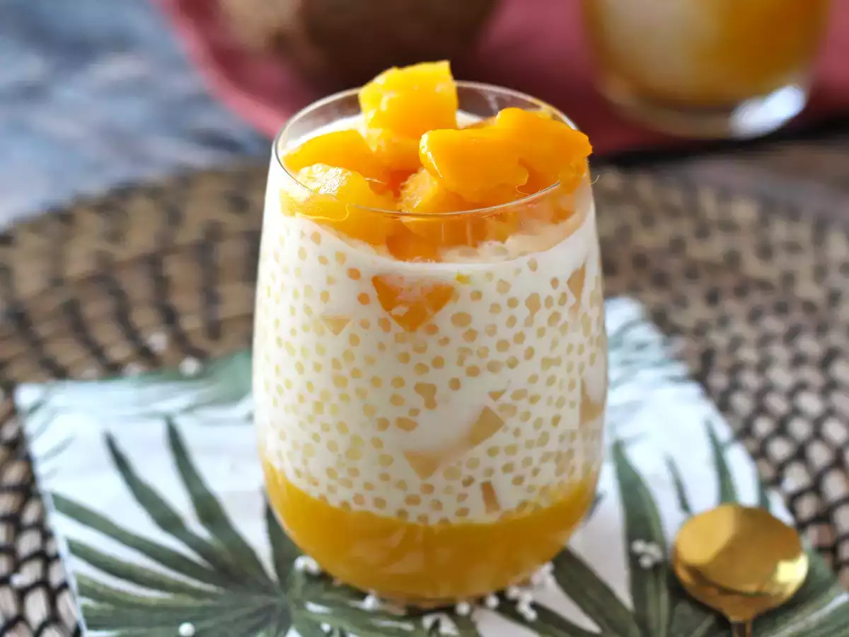 Mango sago, desertul asiatic cu tapioca și mango care cucerește prin simplitatea sa - poza 3