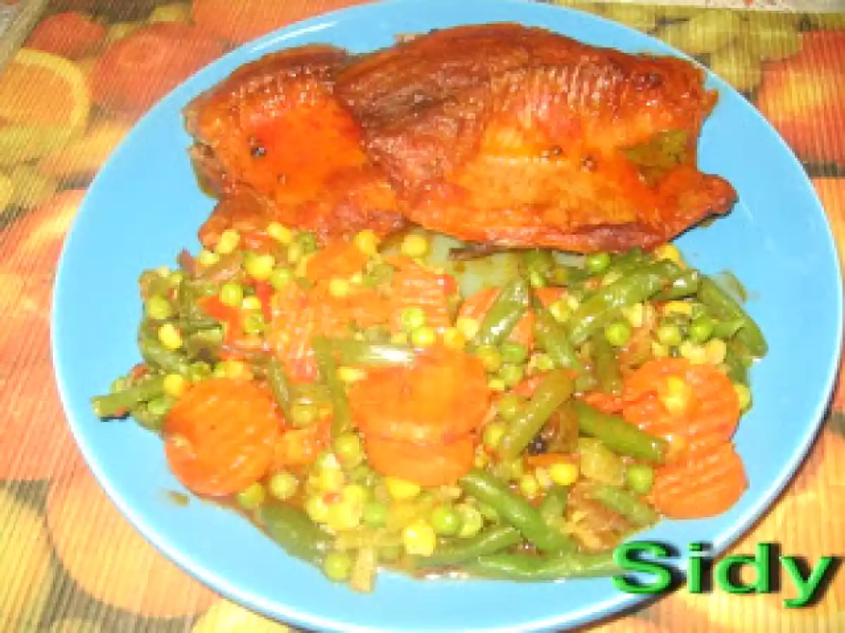 Marinata de peste cu legume sote