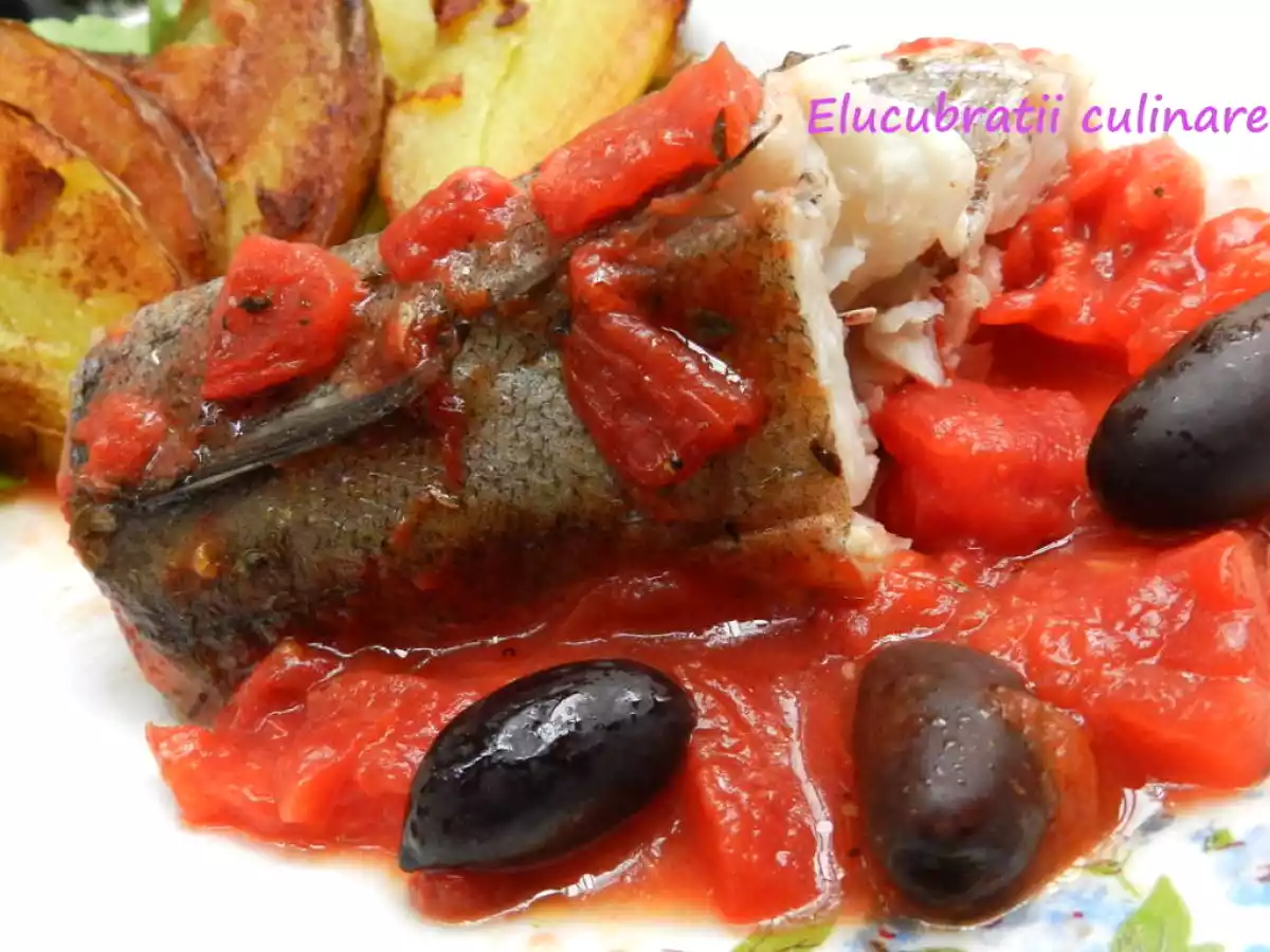 Merluciu cu roșii și măsline - poza 2