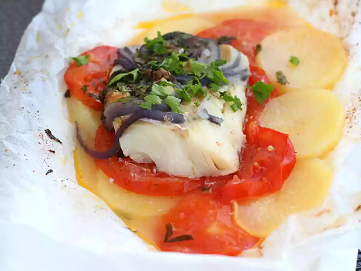 Merluciu en papillote - poza 4