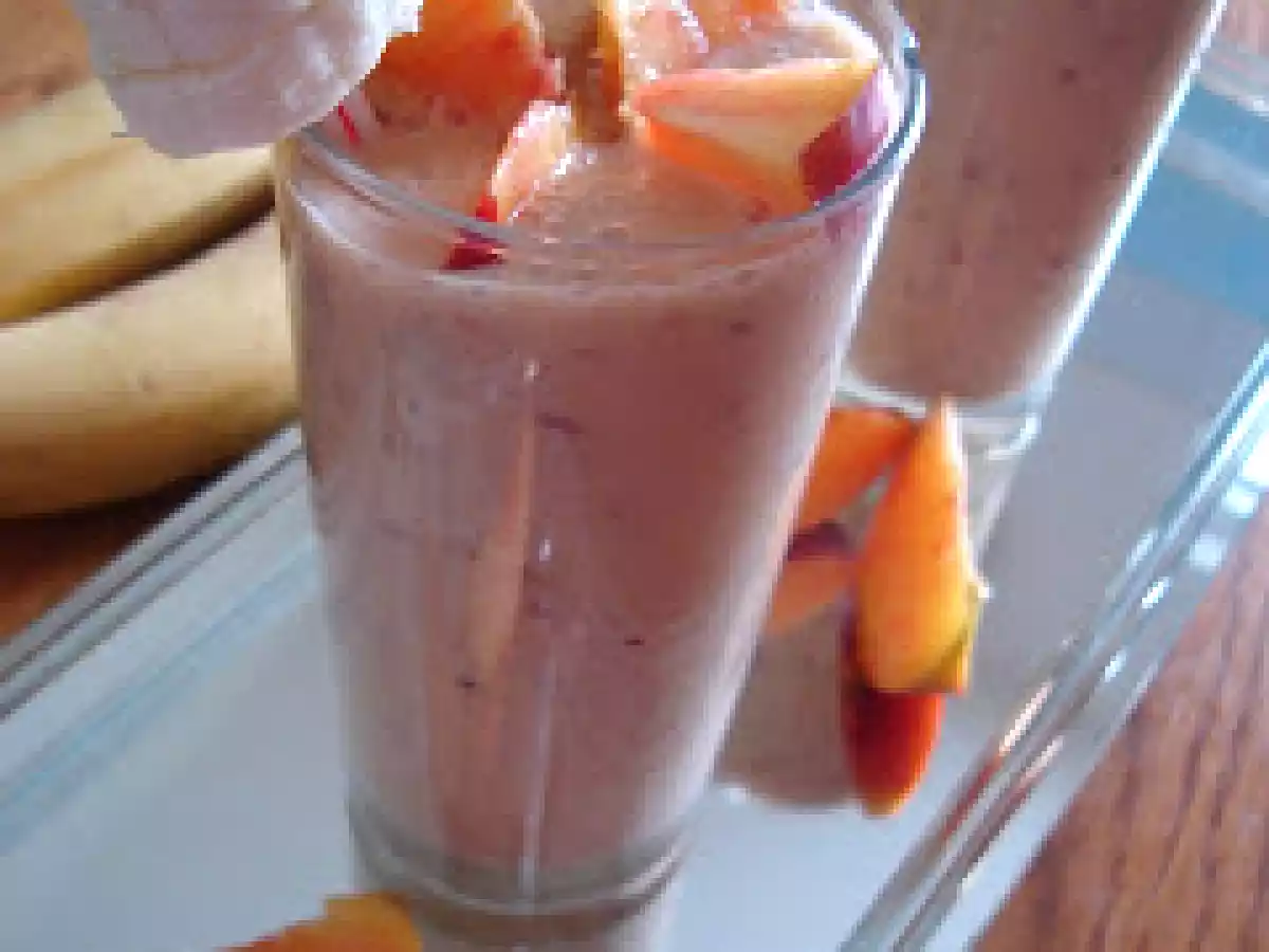 Milkshake de banane si nectarine