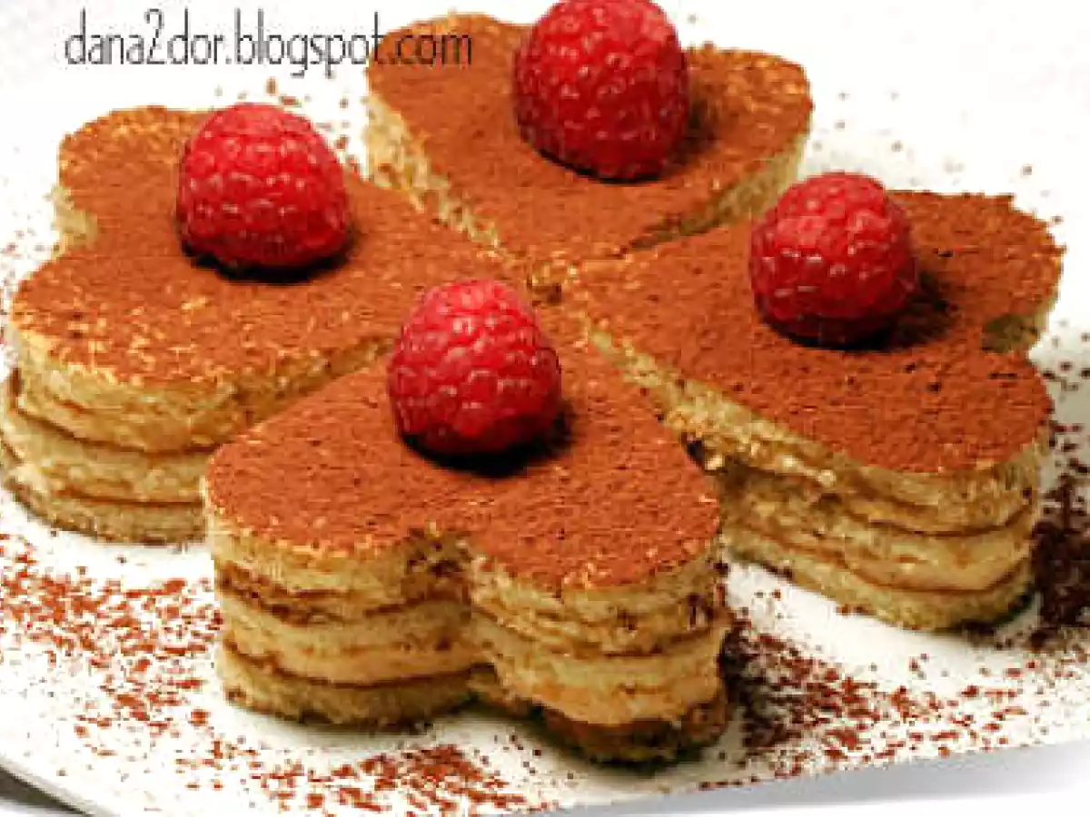 Mini tortulete tiramisu - inimioare - poza 2