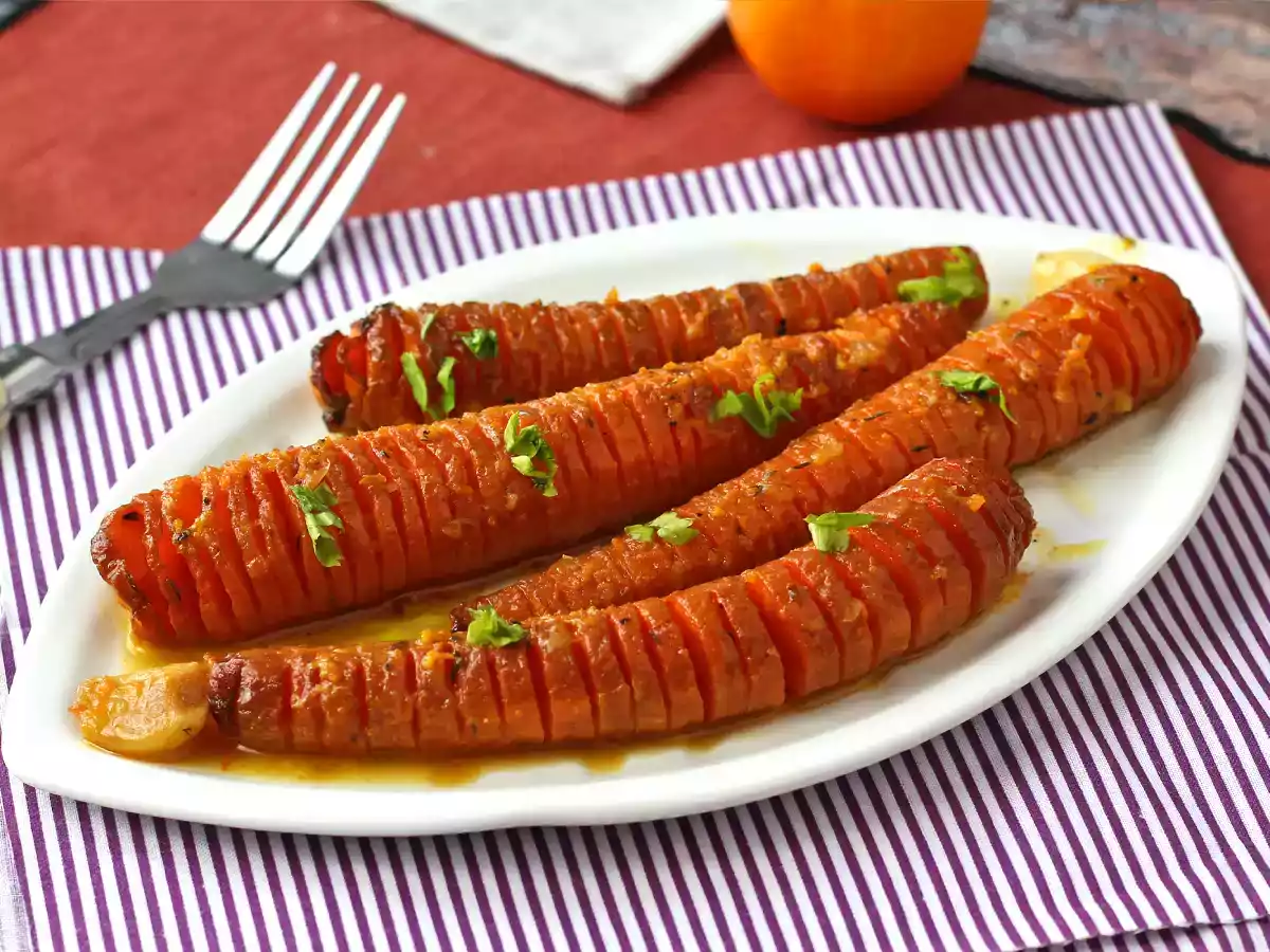 Morcovi în sos de miere și clementine - poza 3