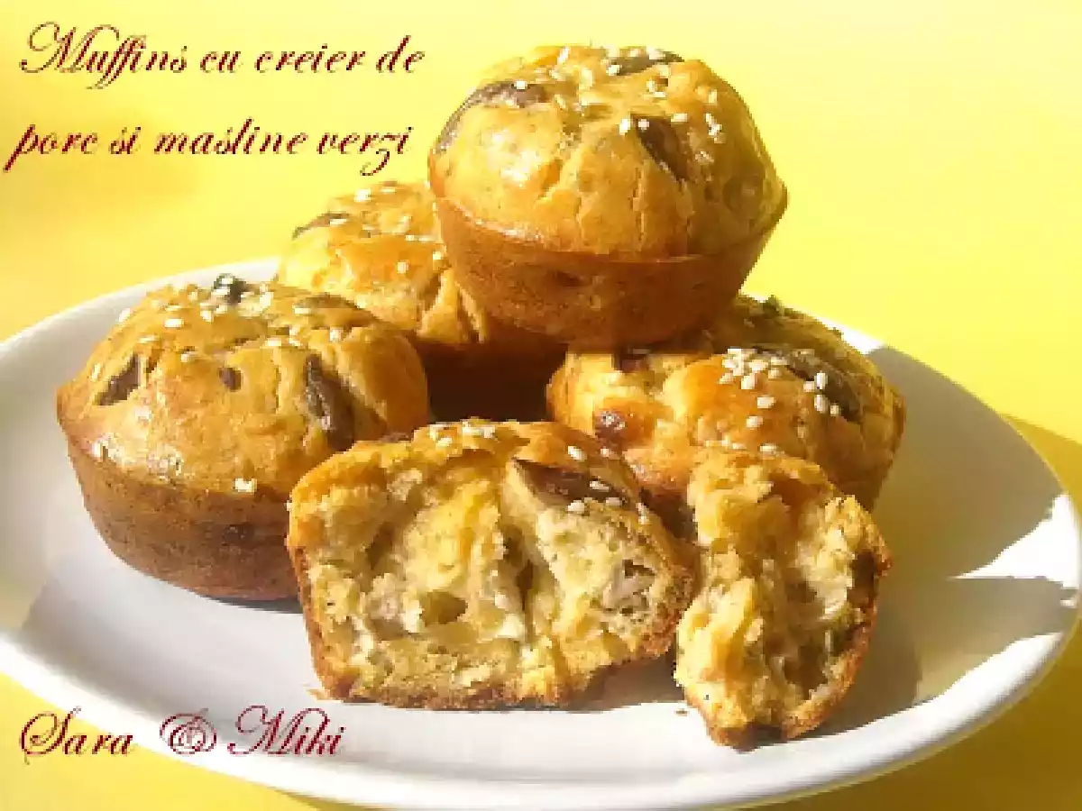 Muffins cu creier de porc si masline verzi - poza 2