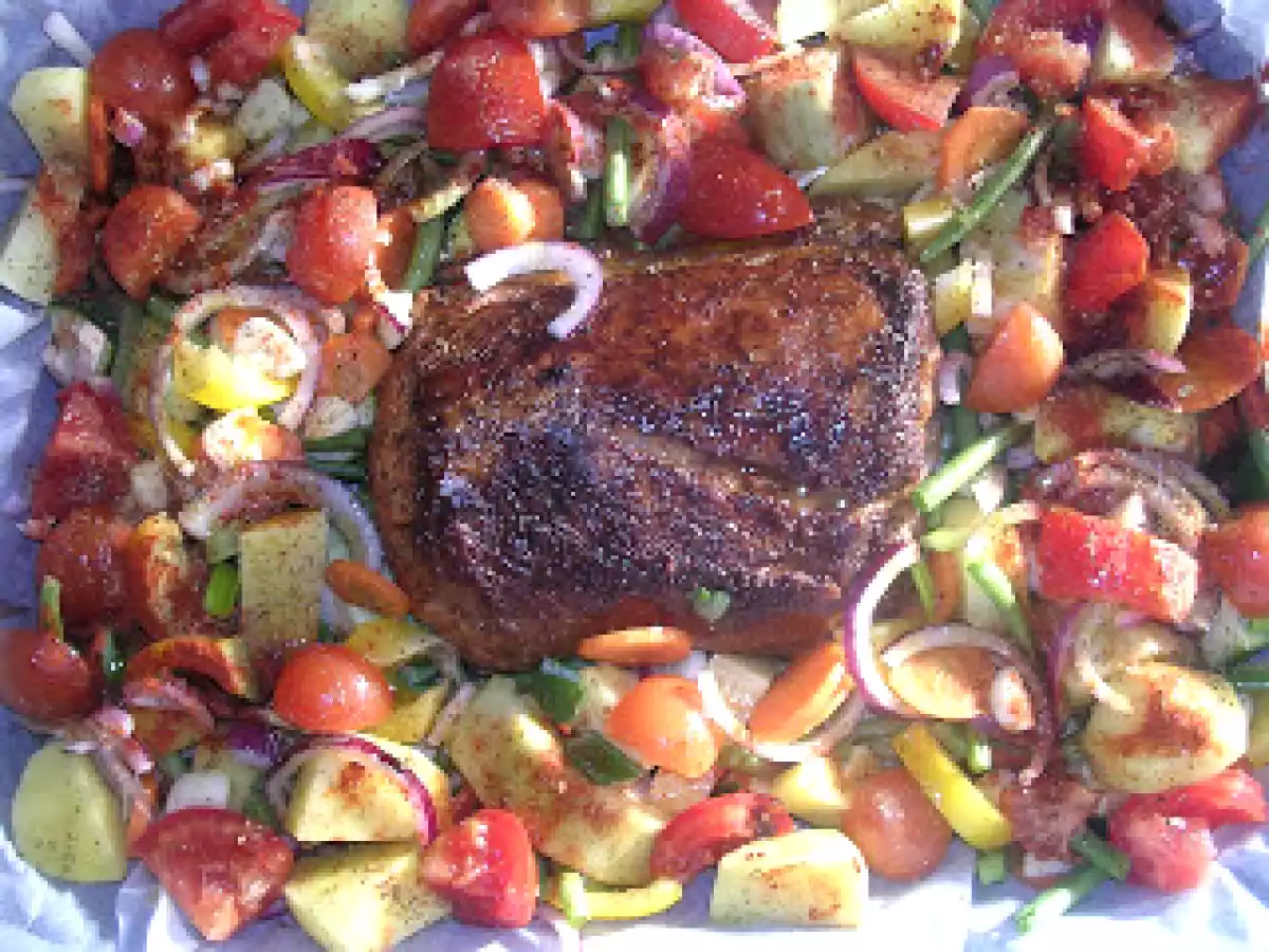 MUSCHI DE PORC CU LEGUME - poza 3