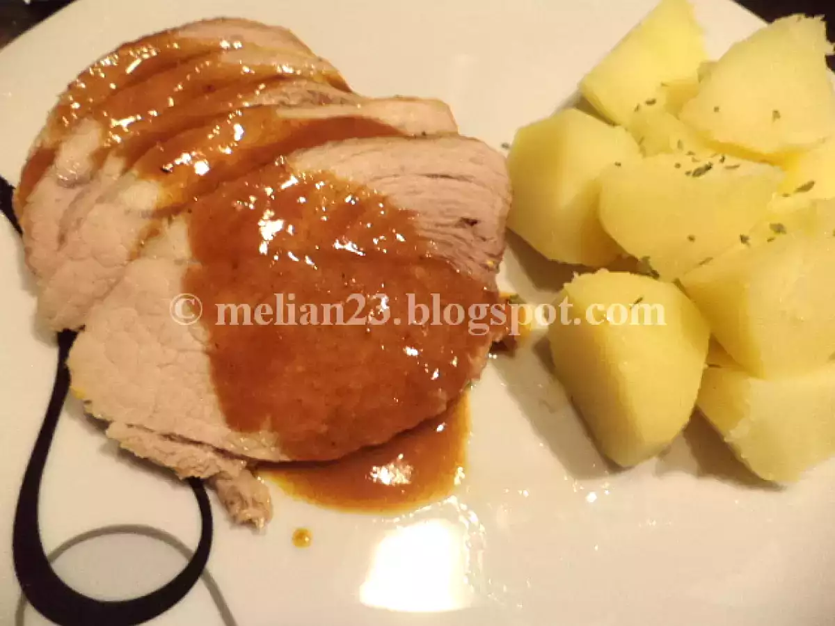 Muschi de porc cu sos de mustar