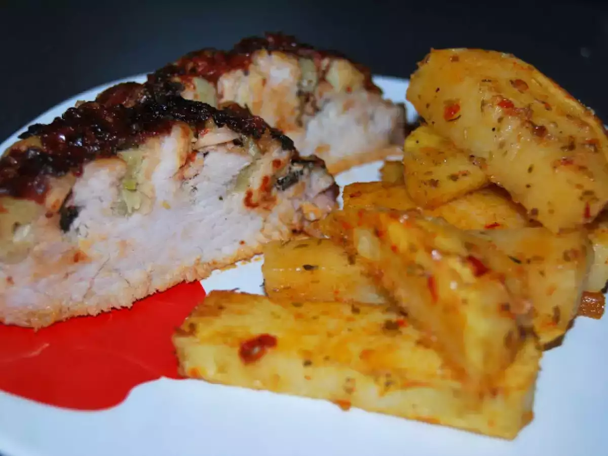 Muschi de porc impanat