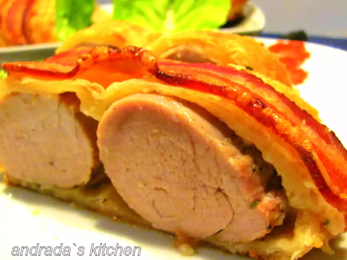 Muschiulet de porc in crusta cu slanina - poza 3