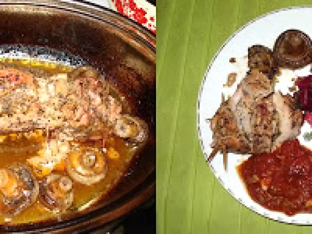 Muschiulet de porc umplut cu ciuperci si costita!