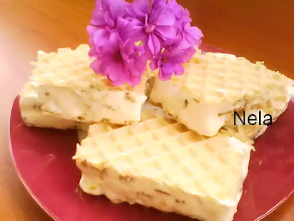 Napolitane cu crema alba si cereale