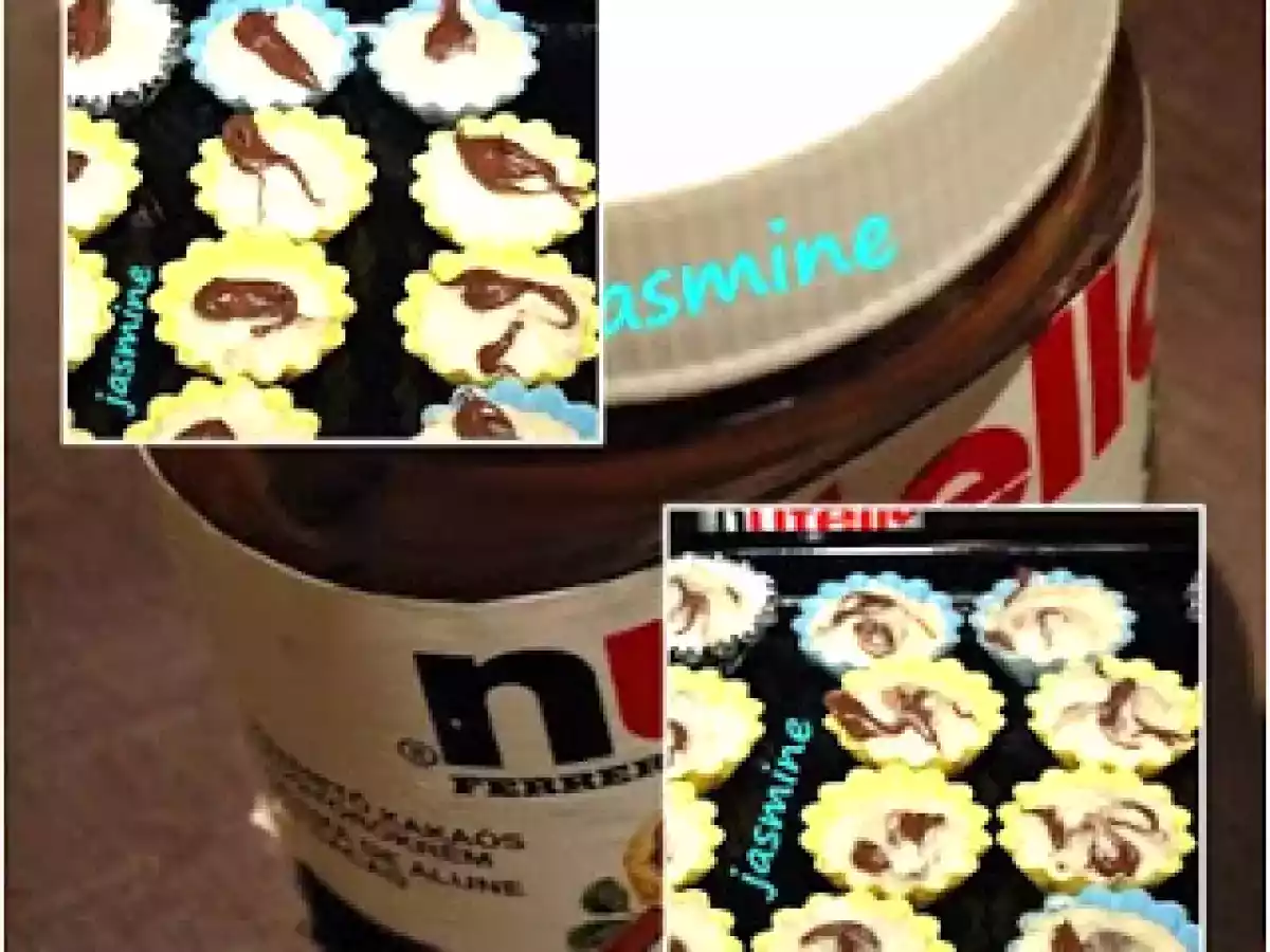 Nutella bananas mini muffins - Mini briose cu Nutella si banane - poza 3