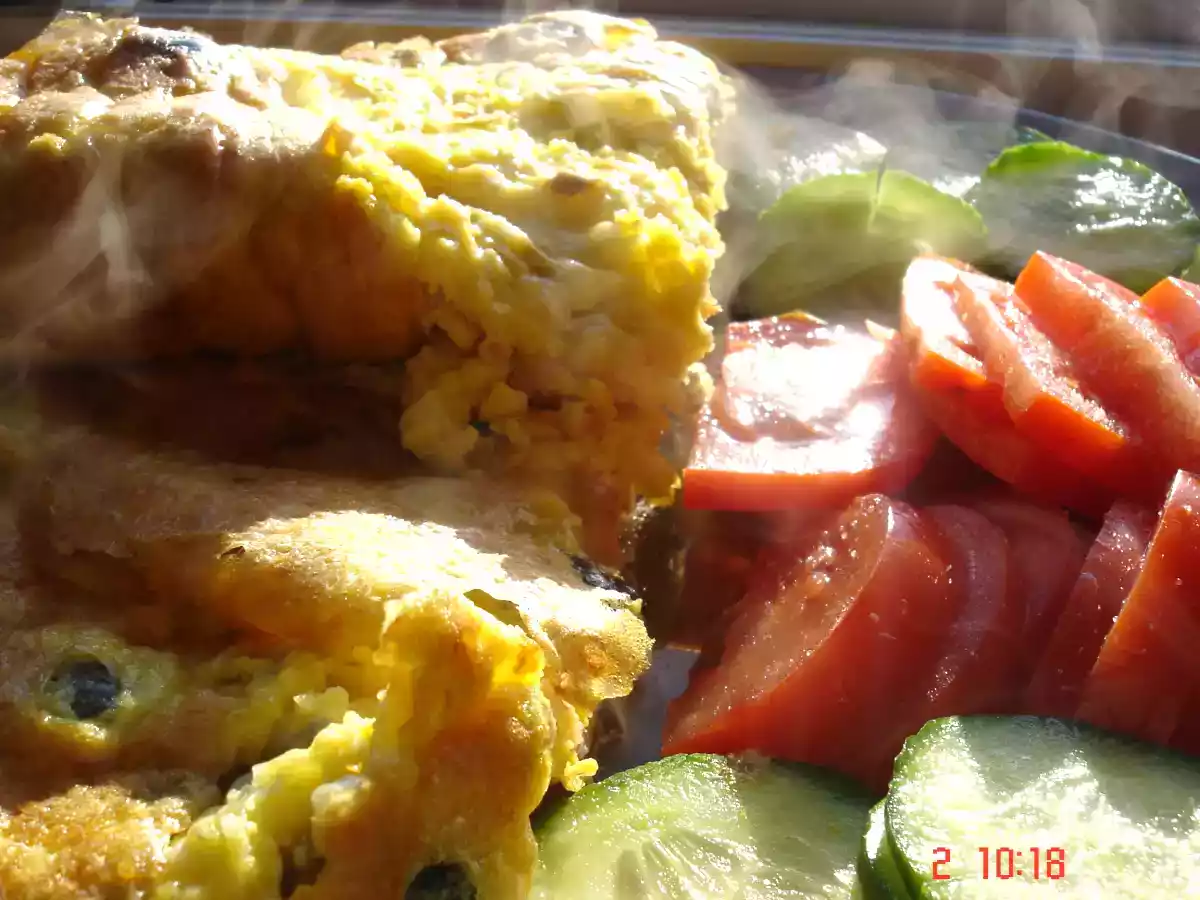 Omleta cu somon afumat