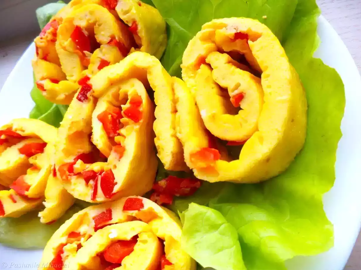 Omleta rulata cu ardei