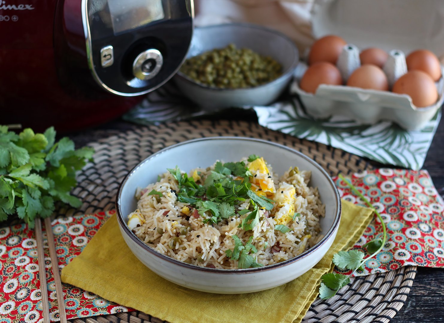 Orez cantonez express la multicookercookeo Rețetă Petitchef