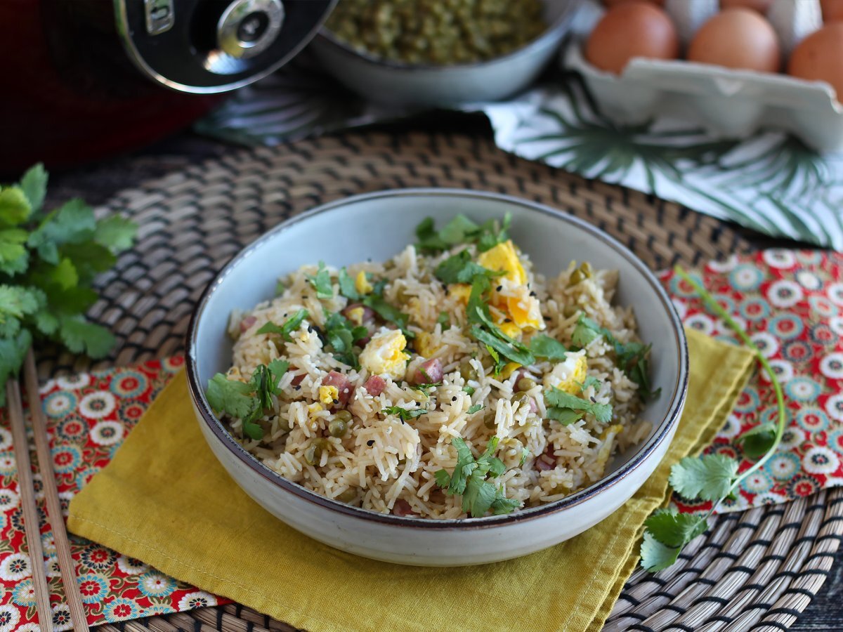 Orez cantonez express la multicookercookeo Rețetă Petitchef