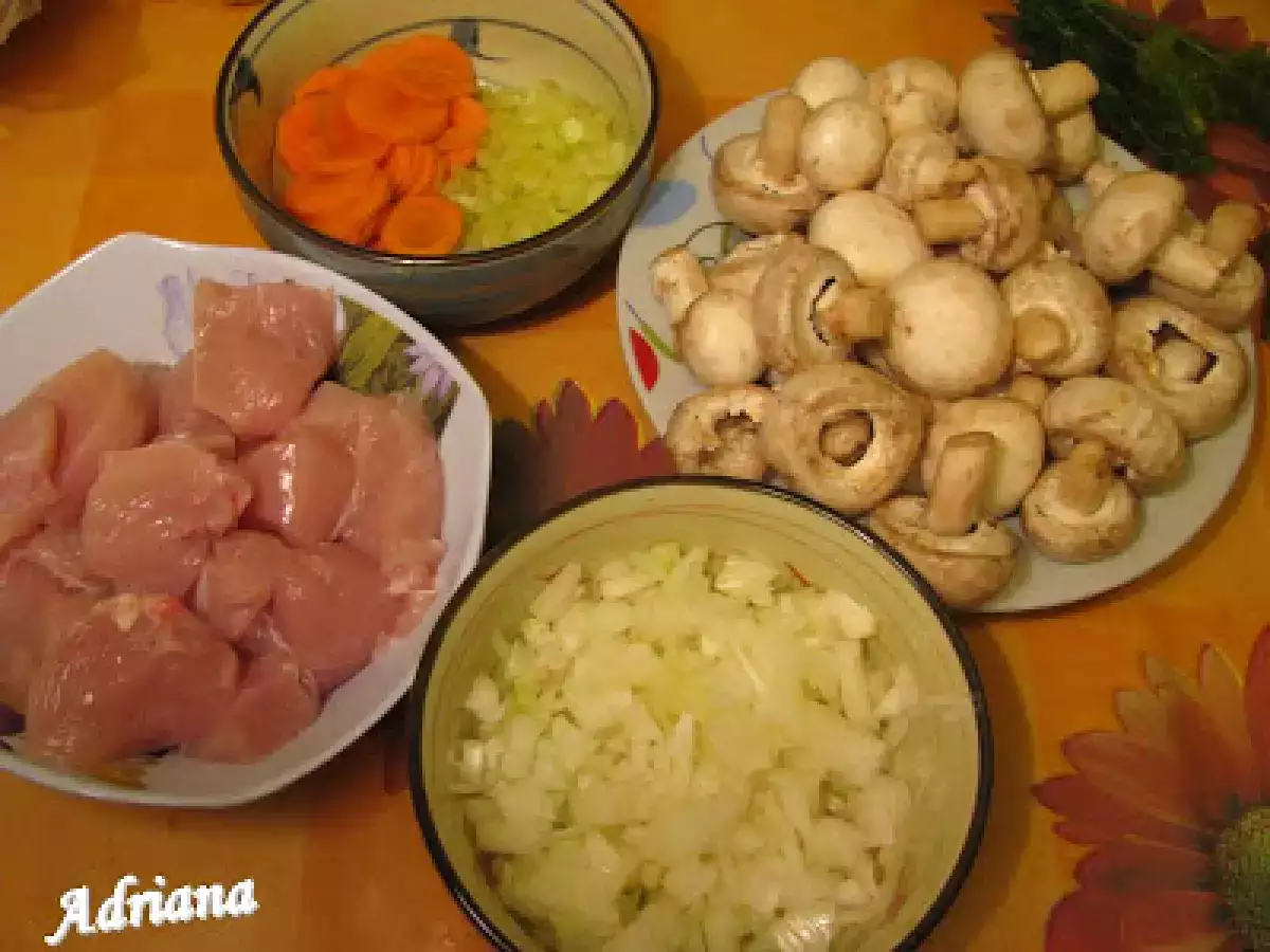 Orez cu ciuperci si pui - poza 2