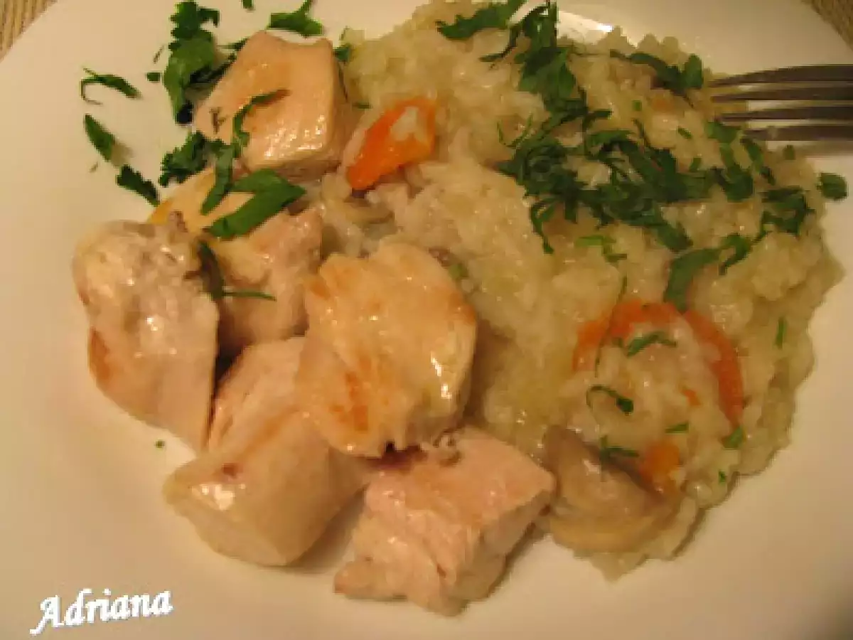 Orez cu ciuperci si pui - poza 7