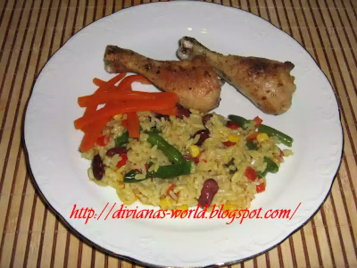 OREZ MEXICANA CU CARNE DE PUI LA CUPTOR