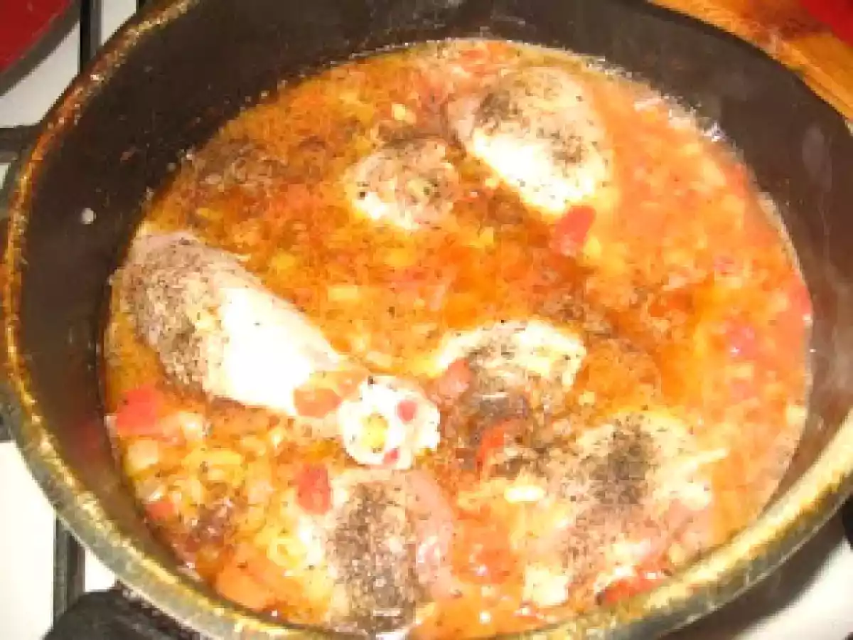 Ostropel de pui pe pat de orez - poza 3