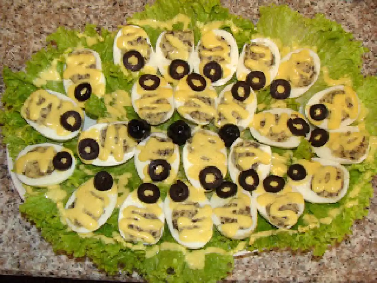 Oua umplute cu ciuperci - poza 3