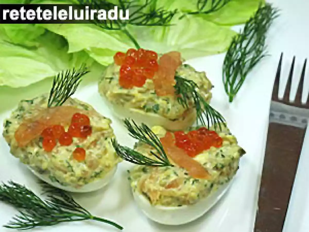 Oua umplute cu somon afumat
