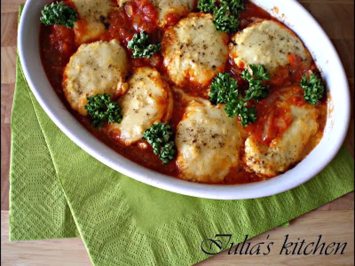 Oua umplute pe sos de rosii - poza 2