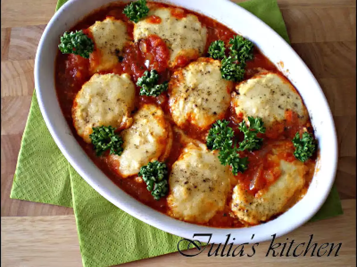 Oua umplute pe sos de rosii - poza 3