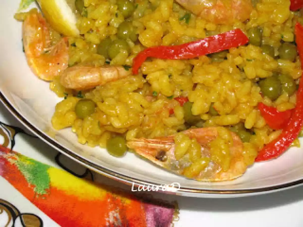 Paella cu creveti si mazare - poza 7