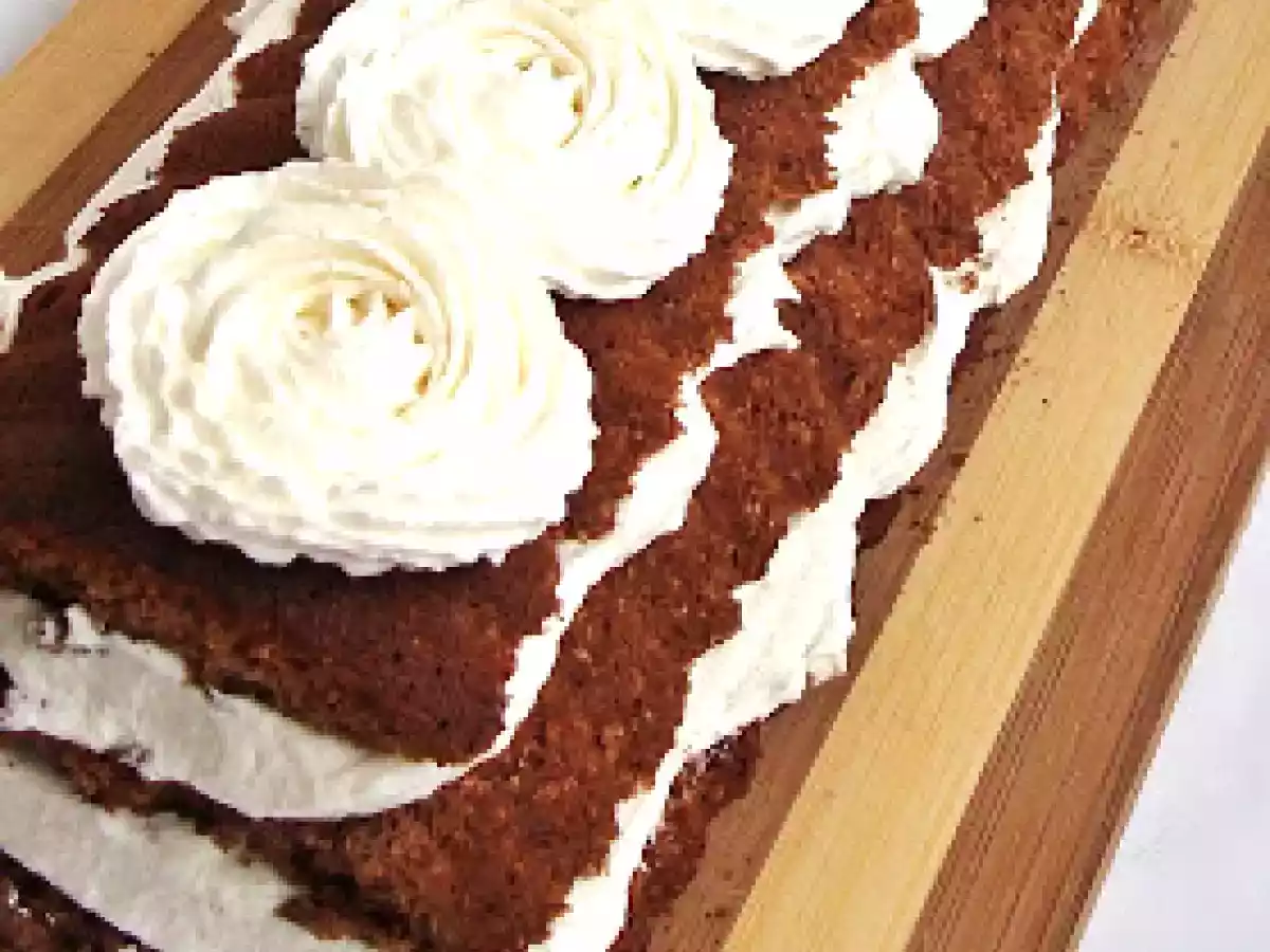 Pandispan cu crema de frisca