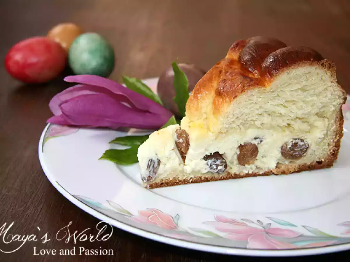 Pasca cu brînza dulce si stafide - poza 2