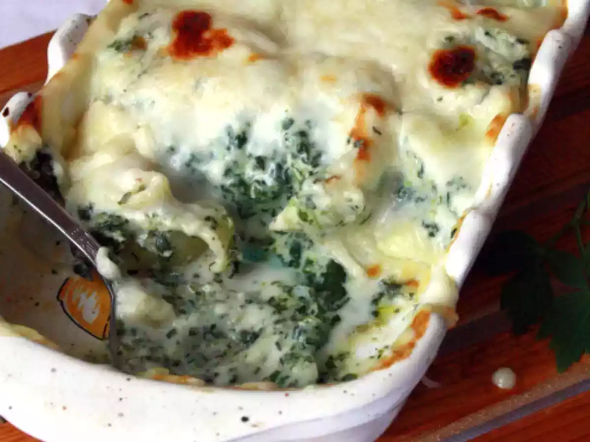 Paste cu crema de branza si spanac