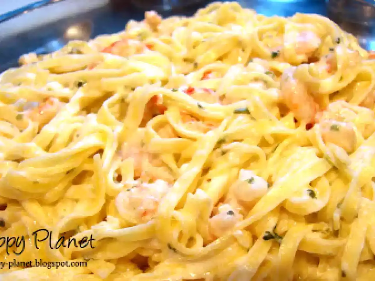 Paste cu creveti si sos gorgonzola - poza 2